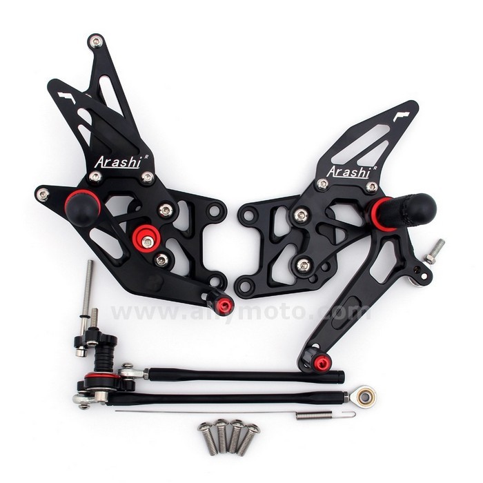 74 Rearset Rear Set Footpegs Honda Cbr 600 Rr Cbr600Rr 2007-2008 Black@2